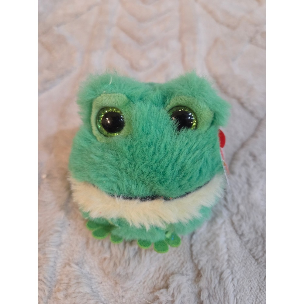 Ty Beanie Balls Gilly the Frog Green Plush Beanie Babies Collection 4 inch